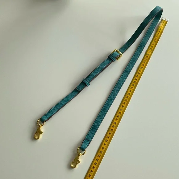 Vegan Leather Adjustable Turquoise Bag Strap - Picture 10 of 10